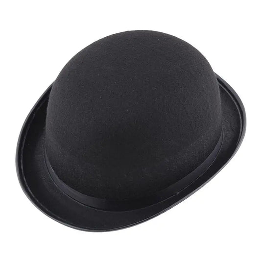 Schwarzer Hut – Halloween Magierhut, Herren & Damen Gentleman Jazz Hut, Party Bowler Hat & Tuxedo Kostüm Accessoire Kaufschwan®