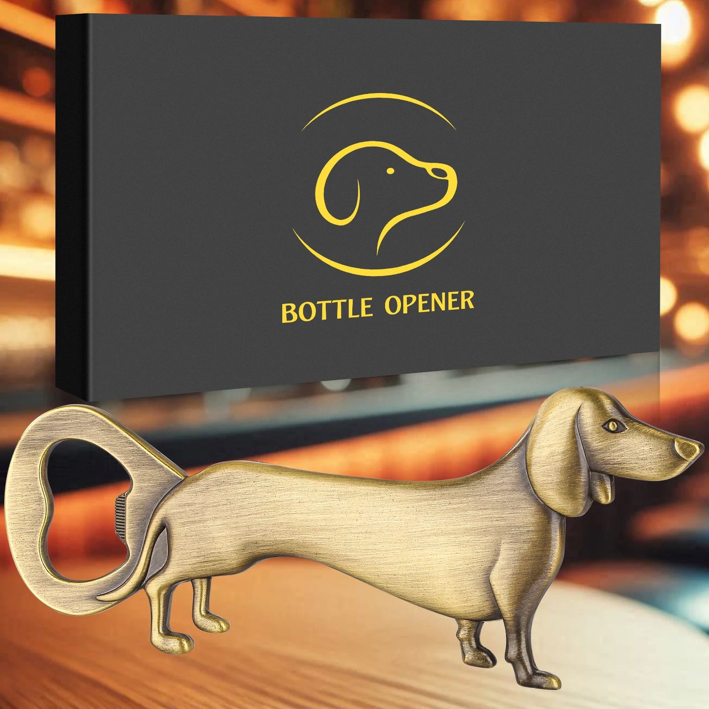Dackel Flaschenöffner – Metall Hunde Design Geschenk für Männer Kaufschwan®