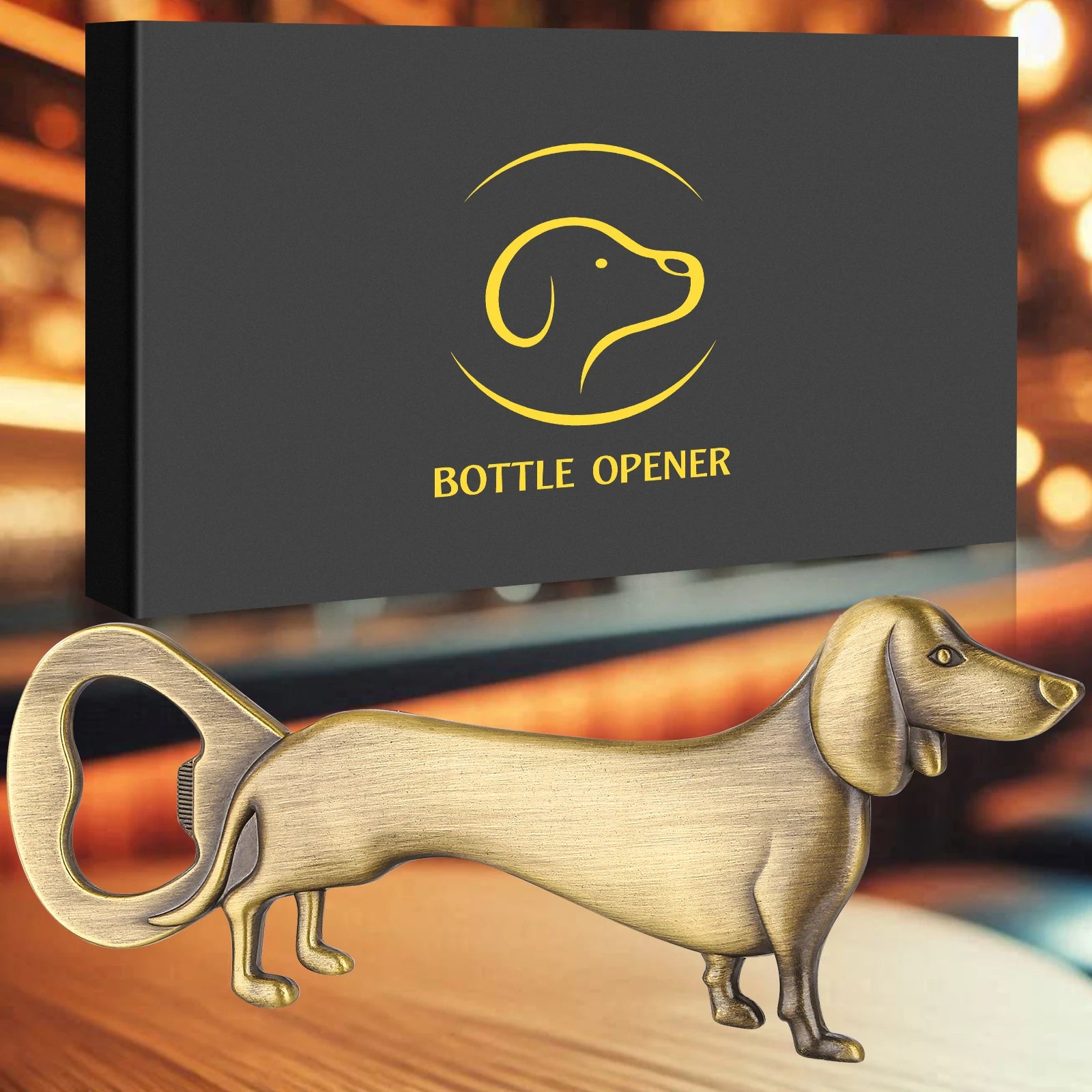 Dackel Flaschenöffner – Metall Hunde Design Geschenk für Männer Kaufschwan®