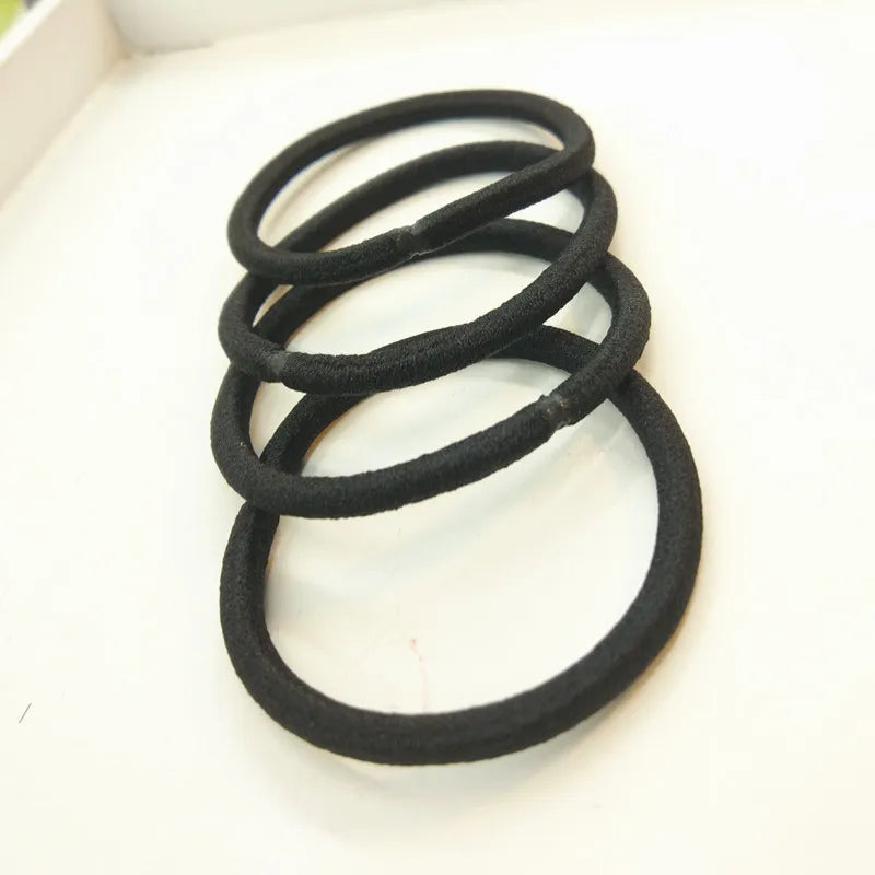 10/50 Stück 4mm Haarschonende Elastische Haargummis | Mixfarben & Schwarz Pferdeschwanzhalter für Damen, Herren, Mädchen & Jungen | Großpackung Kaufschwan®