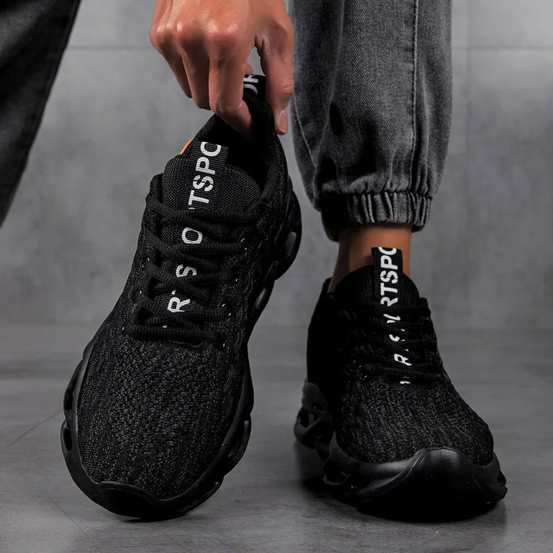 Sommer Herren Sneaker – Hochwertige Einfarbige Sportschuhe & Tennisschuhe | Atmungsaktive Schnürschuhe fürs Laufen, Training & Outdoor Kaufschwan®