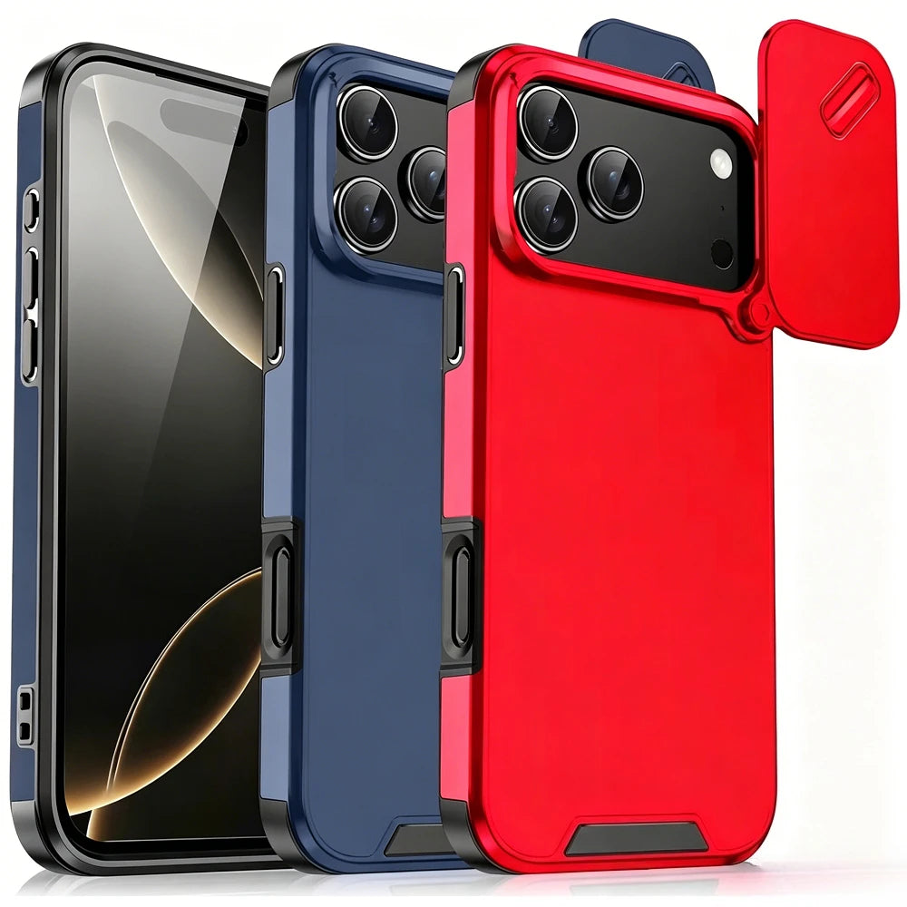 Matte Schlanke Schutzhülle für iPhone 18 Pro & iPhone 18 Pro Max – Fingerabdruckhemmend mit Verschiebbarem Staubschutz für die Kamera Kaufschwan®