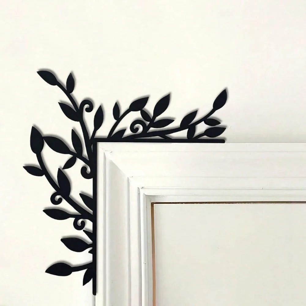 Nordische Schwarze Eisen Right-Angle Pflanzen Wanddekoration – Wasserdicht & Rostfrei für Schlafzimmer und Wohnzimmer