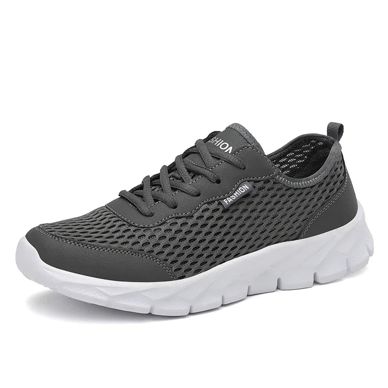 Herren Tennis & Laufschuhe – Leichte Atmungsaktive Mesh Sneaker | Outdoor Joggen, Spazieren & Sport Kaufschwan® Dunkelgrau 38