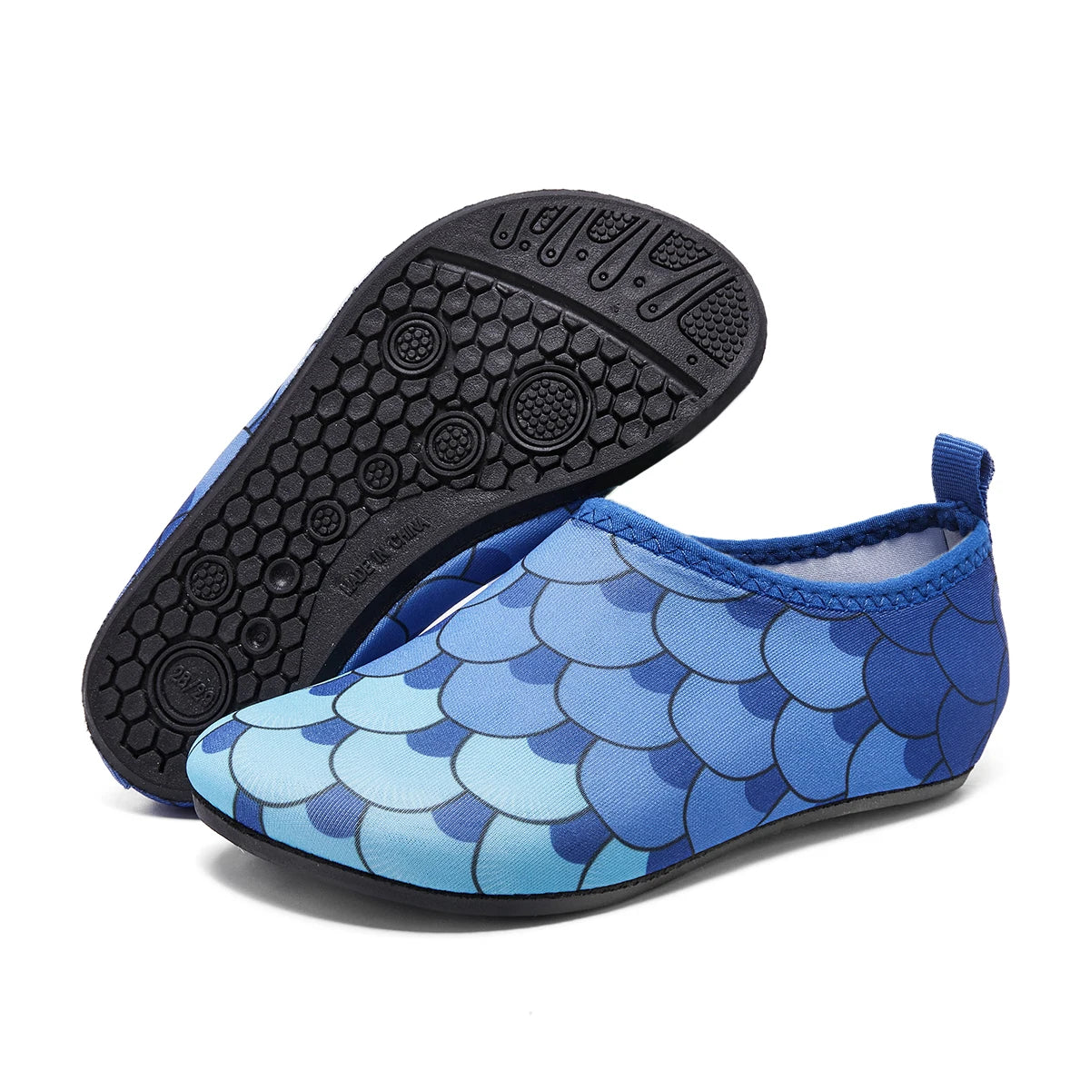Kinder Schnelltrocknende Wasserschuhe – Leichte Barfuß Badesocken & Aqua Schuhe für Jungen & Mädchen Kaufschwan® Dunkelblau 34/35