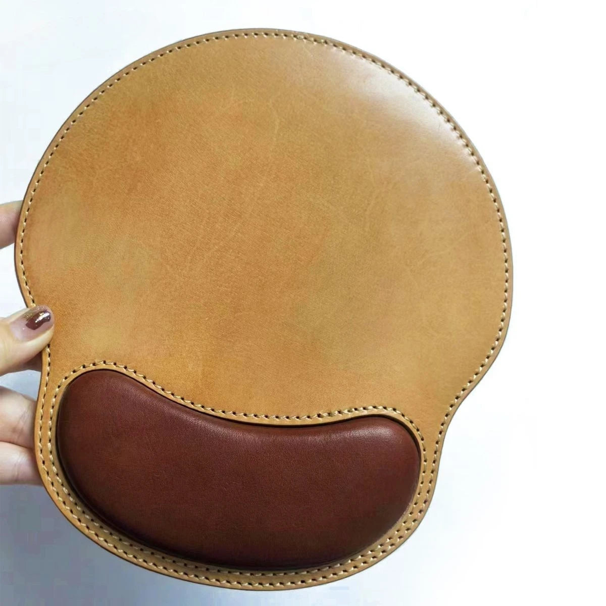 Verdicktes PU Leder Gaming Mauspad – Retro Anti-Rutsch Schreibtischunterlage mit Komfortabler Handgelenkstütze Kaufschwan®