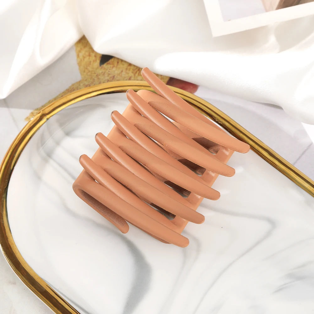 Doppelseitiger Frosted Haarkamm – Rutschfeste Zahnkamm-Haarklammer in Schwarz für Damen Kaufschwan®