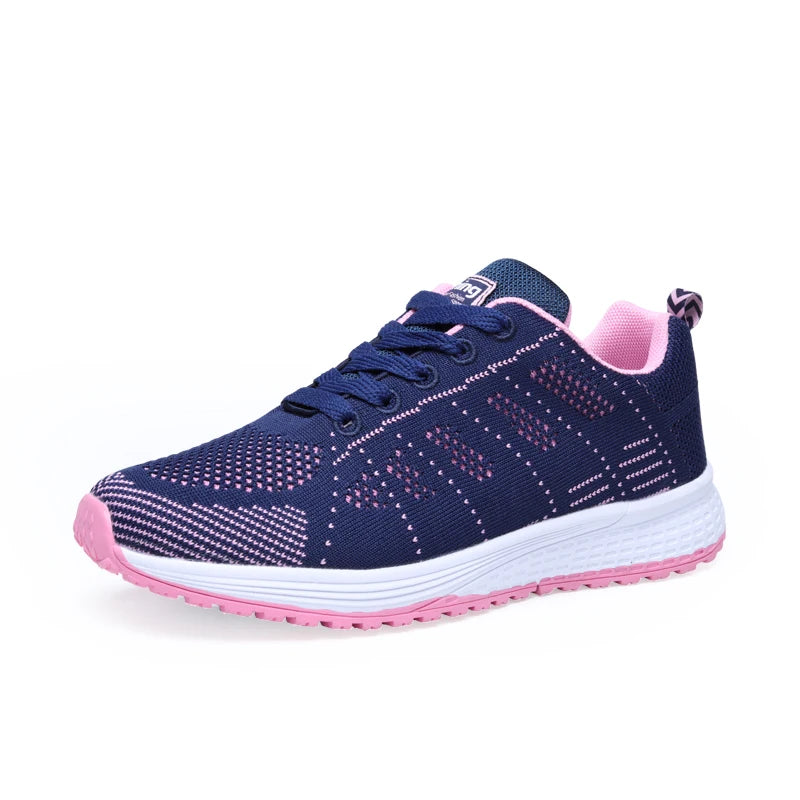 Damen Vulcanized Sneaker – Modische Flache Schuhe mit Plateau-Optik | Bequeme Alltagsschuhe in Übergrößen Kaufschwan® Blau 37