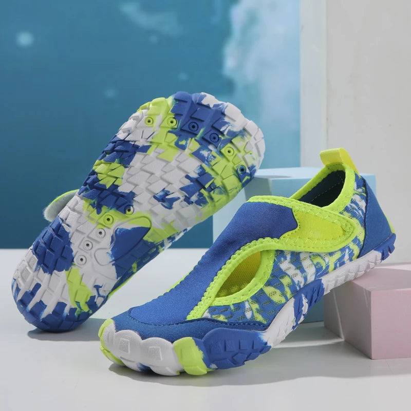 Kinder Wasserschuhe – Leichte, Atmungsaktive Badeschuhe für Strand & Schwimmen Kaufschwan® Blau 36