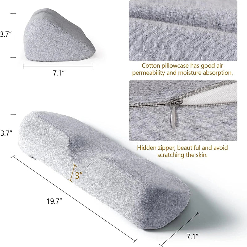 Memory Foam Konturkissen – Ergonomisches Orthopädisches Nackenkissen für Seiten-, Rücken- & Bauchschläfer Kaufschwan® Hellgrau