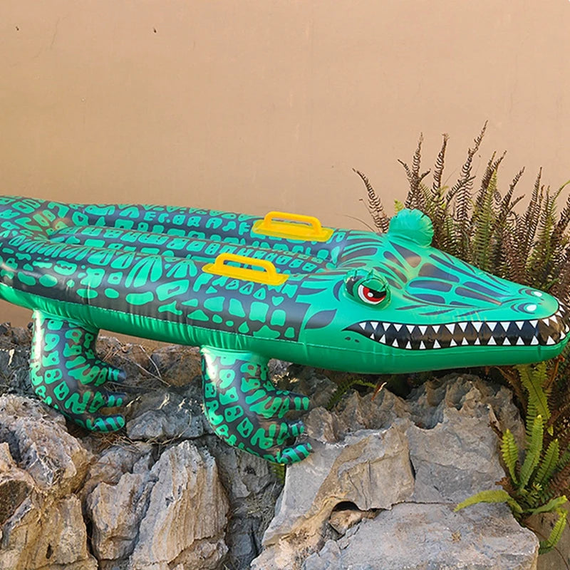 Aufblasbares Krokodil Surfbrett – Lustiges Poolspielzeug für Kinder & Sommer Wasserabenteuer Kaufschwan®
