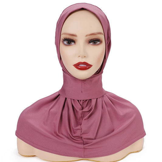 Schnellverschluss Hijab – Premium Jersey Schal mit Bändern & Knöpfen | Vollbedeckende Unterhaube Turban für Muslimische Frauen Kaufschwan®