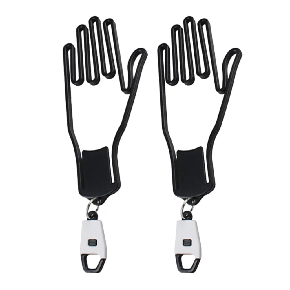 3-in-1 Golf Handschuhhalter – Tragbarer Kunststoff Trockner, Aufhänger & Former | Langlebiger Handschuhspanner & Displayständer Kaufschwan® Weiß – 2 Stück