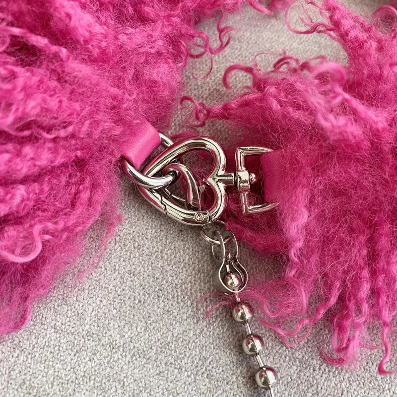 Herzförmige Plüsch Crossbody Tasche – Süße Love Kunstfell Damen Schultertasche & Flauschige Unterarm Handtasche Kaufschwan®