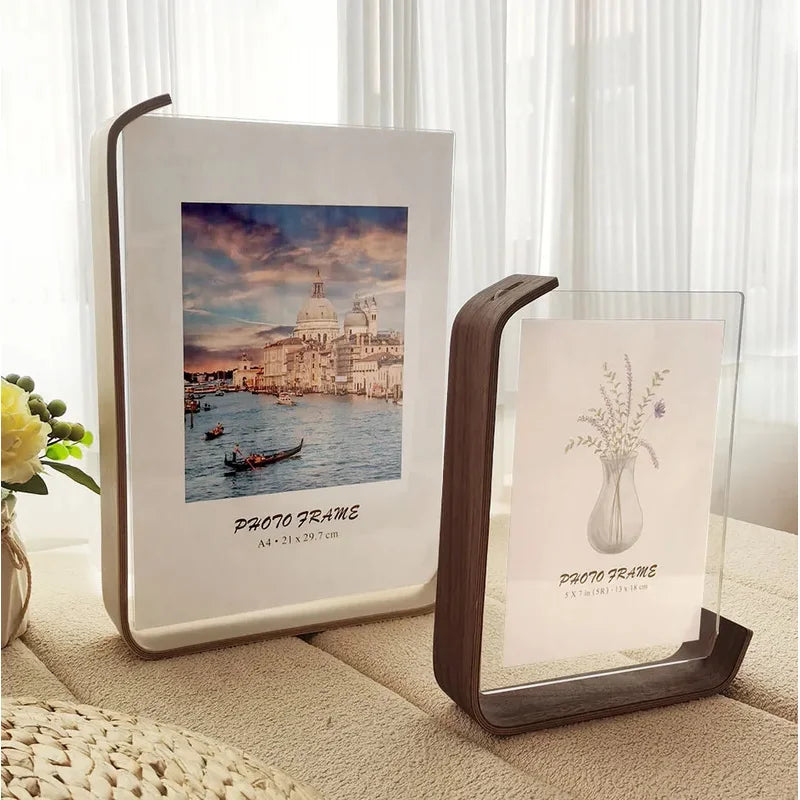 Acryl Holz Doppelseitiger Bilderrahmen – Desktop Dekoration für Hochzeit und Feier Kaufschwan®