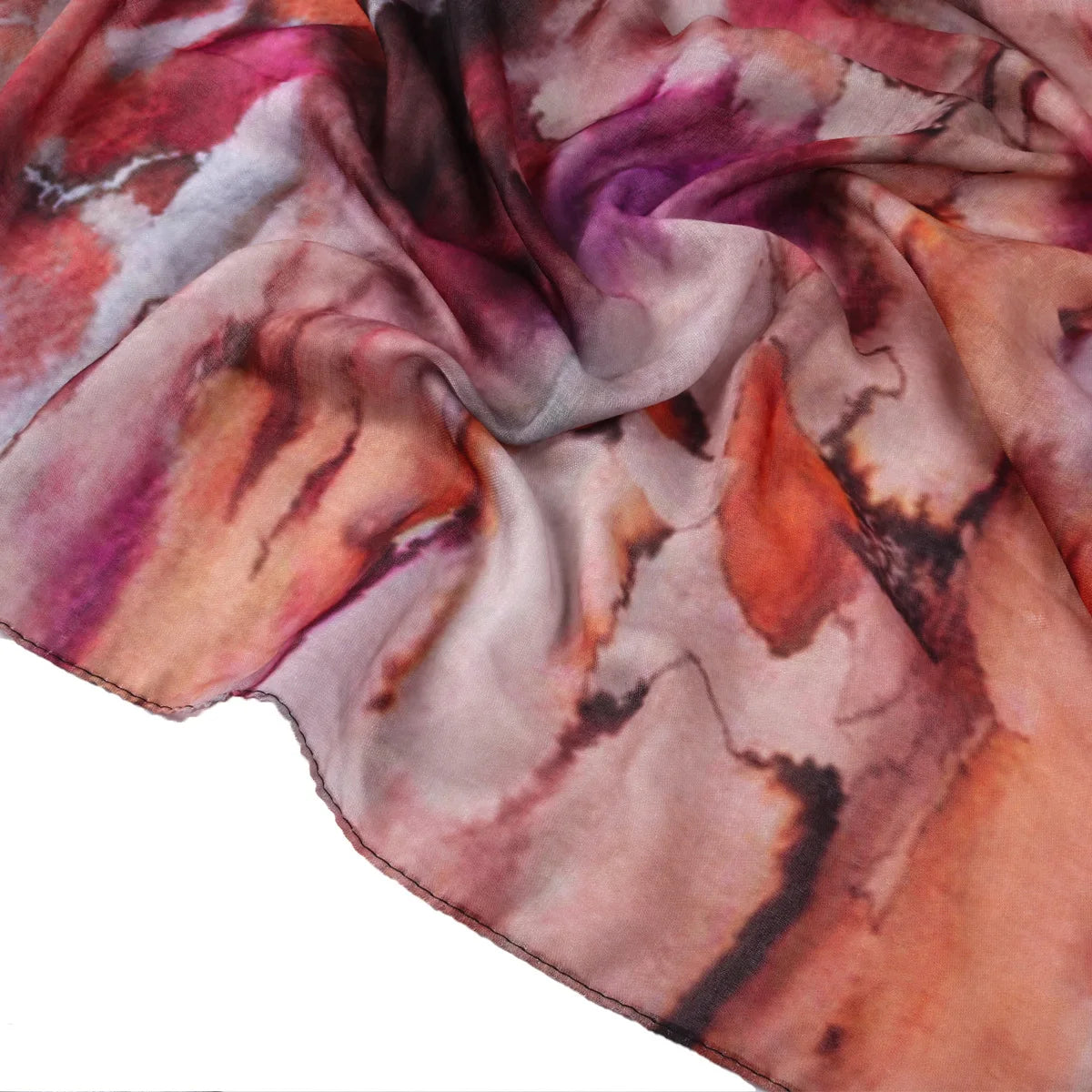 Wasserfarben Blumen Modal Hijab – Leichter Atmungsaktiver Baumwolle Viskose Schal | Damen Muslimisches Kopftuch & Eleganter Schal Kaufschwan®