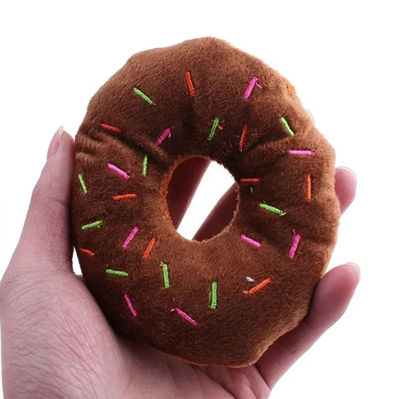 Plüsch Donut Hundespielzeug – Weiches Quietschendes Kauspielzeug für Hunde Kaufschwan®