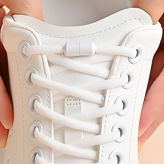Elastische No-Tie Schnürsenkel – Halbkreis-Design mit Metallverschluss | Praktische Slip-On Laces für Kinder & Erwachsene Sneaker Kaufschwan®