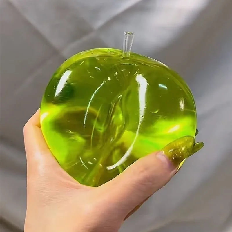 Grüner Apfel-Squishy – Weiches Transparentes Slow-Rising Sensorik- & Fidget-Knautschspielzeug für Entspannung, Stressabbau & Schreibtisch Kaufschwan®