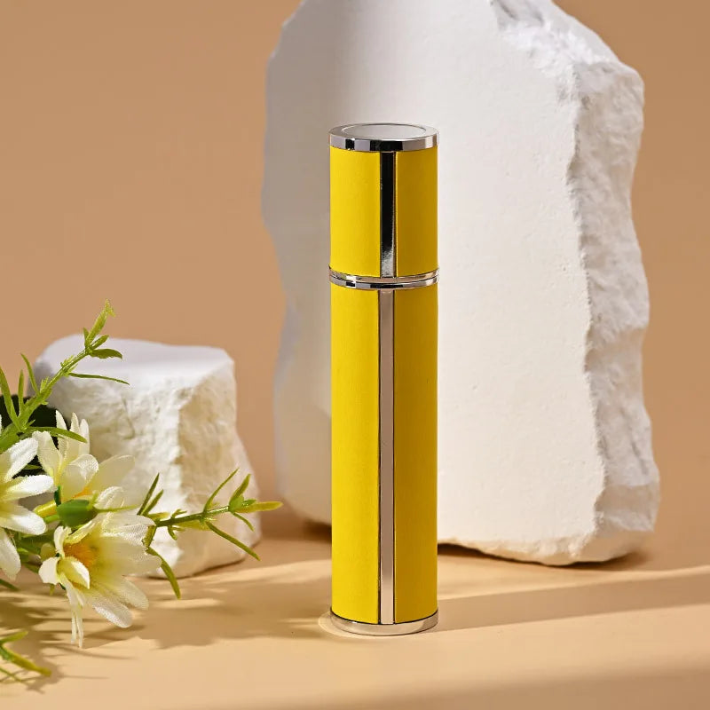 10ml Luxury Leather Glass Perfume Spray Bottle Portable Mini Refillable Perfume Atomizer Empty Traveling Perfume Refill Bottles Kaufschwan® GERMANY Yellow