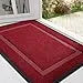 Hochwertige Flache Rutschfeste Eingangsmatte – Teppich für Innenbereich, Küche & Haustür Kaufschwan® Rot 61x119.5cm