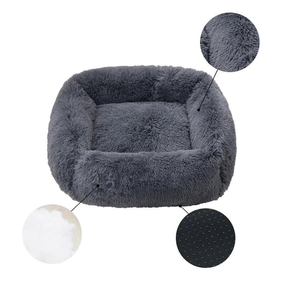 Plüsch Haustierbett Sofa – Flauschiges Kissenkorb Bett für Hunde & Katzen Kaufschwan®