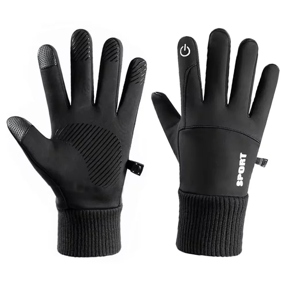 Winter Fahrrad- & Autofahrer-Handschuhe – Herren Touchscreen Handschuhe | Warme Samtfutter Handschuhe mit Anti-Rutsch für Motorrad, Wandern & Klettern Kaufschwan®