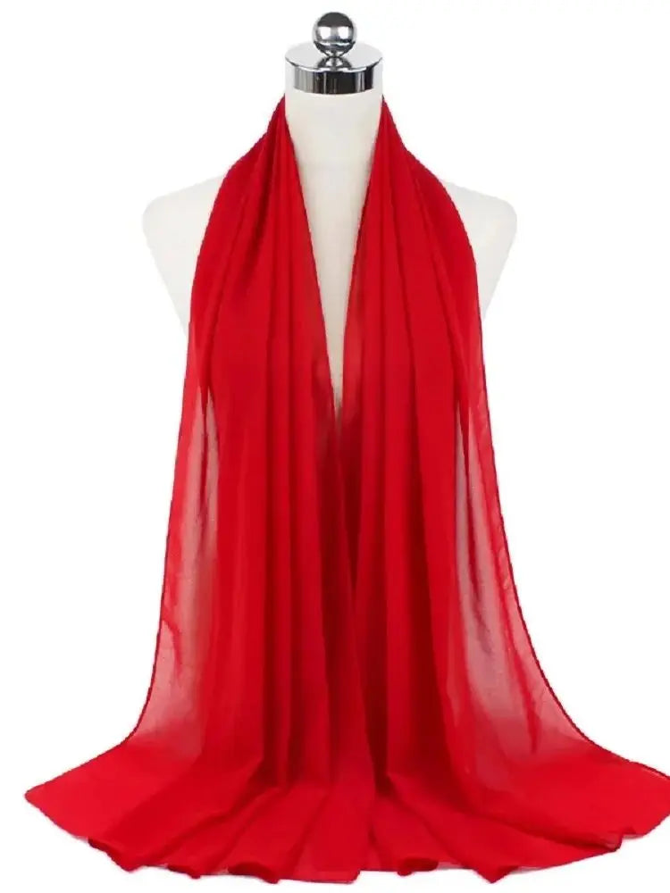 Damen Hijab aus Chiffon – Sofort Tragbares Kopftuch | Einfarbiger Instant Hijab Schal, Arabischer Wrap & Islamischer Schal