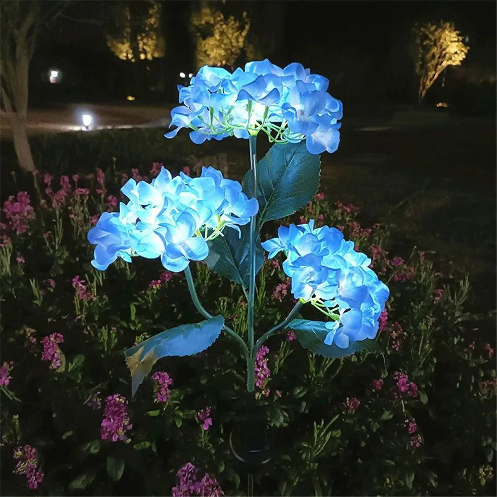 Solar Hydrangea Gartenlichter – LED Blumenleuchten mit Erdspieß für Außenbereiche & Frühlingsdeko Kaufschwan®