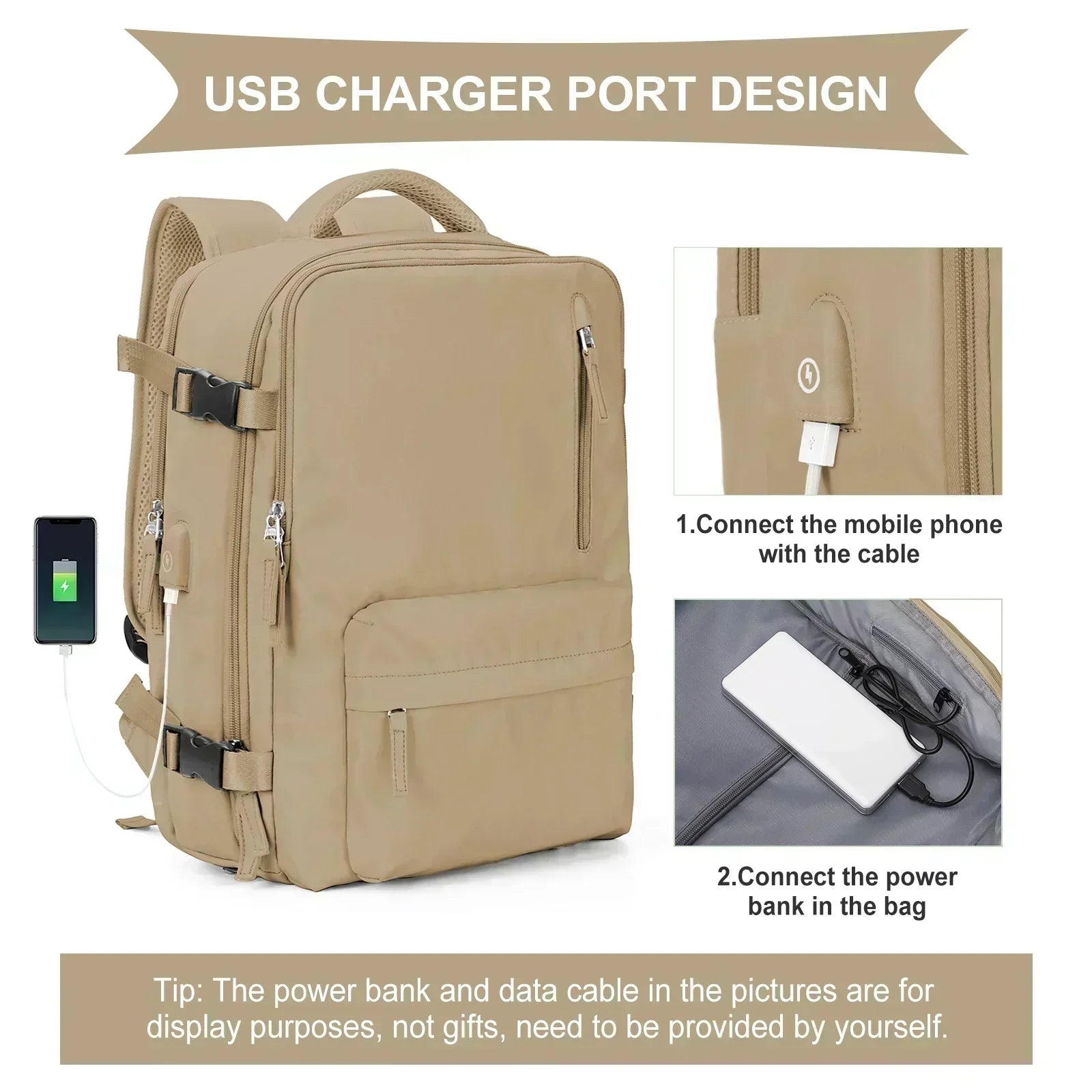 Handgepäck Rucksack | Laptop-Rucksack für Flugreisen | Schul- & Arbeitstasche Kaufschwan®
