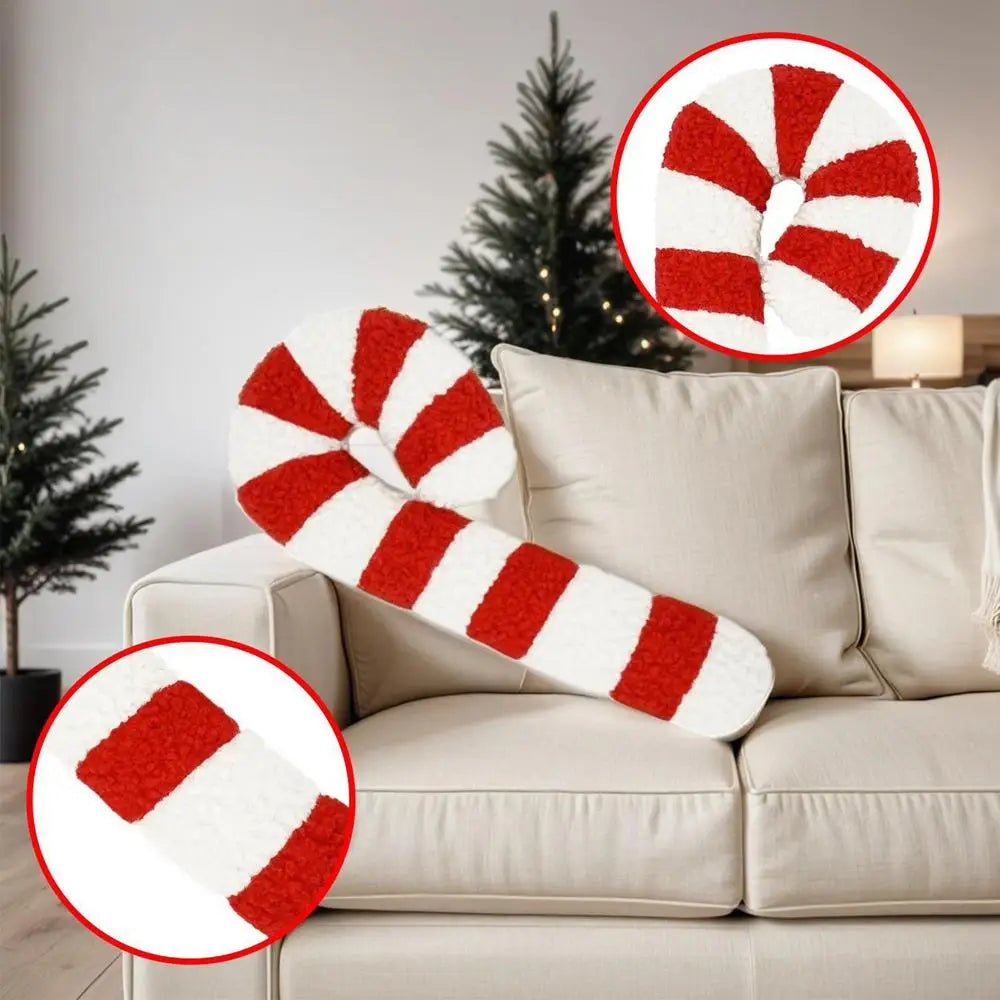 Weihnachten Zuckerstange Kissen | Weiches Sofakissen | Festliches Dekokissen für Weihnachten Kaufschwan®