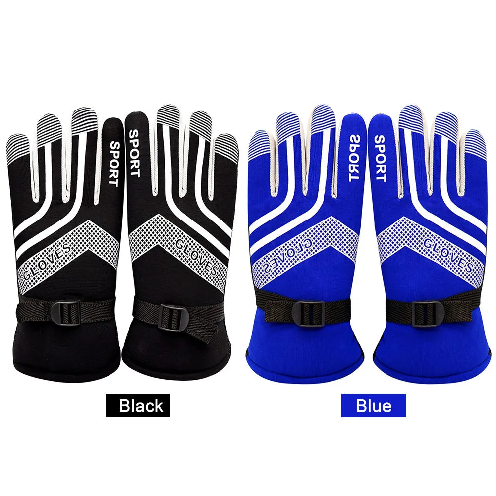 Fleece Skihandschuhe – Touchscreen Winterhandschuhe | Rutschfeste Vollfinger Outdoor Handschuhe für Snowboard, Radfahren & Wandern Kaufschwan®