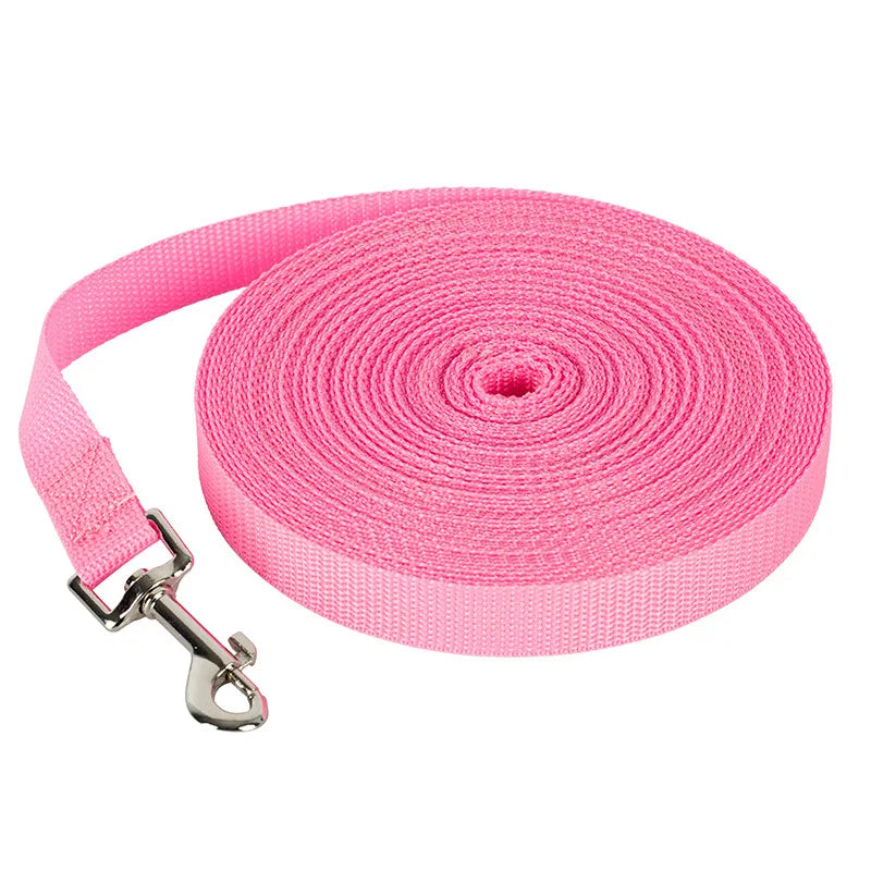 Lange Nylon Hundeleine 1.2M–30M Trainingsleine Verlängerte Kontrollleine für Outdoor Training Hunde Kaufschwan® Rosa 30m