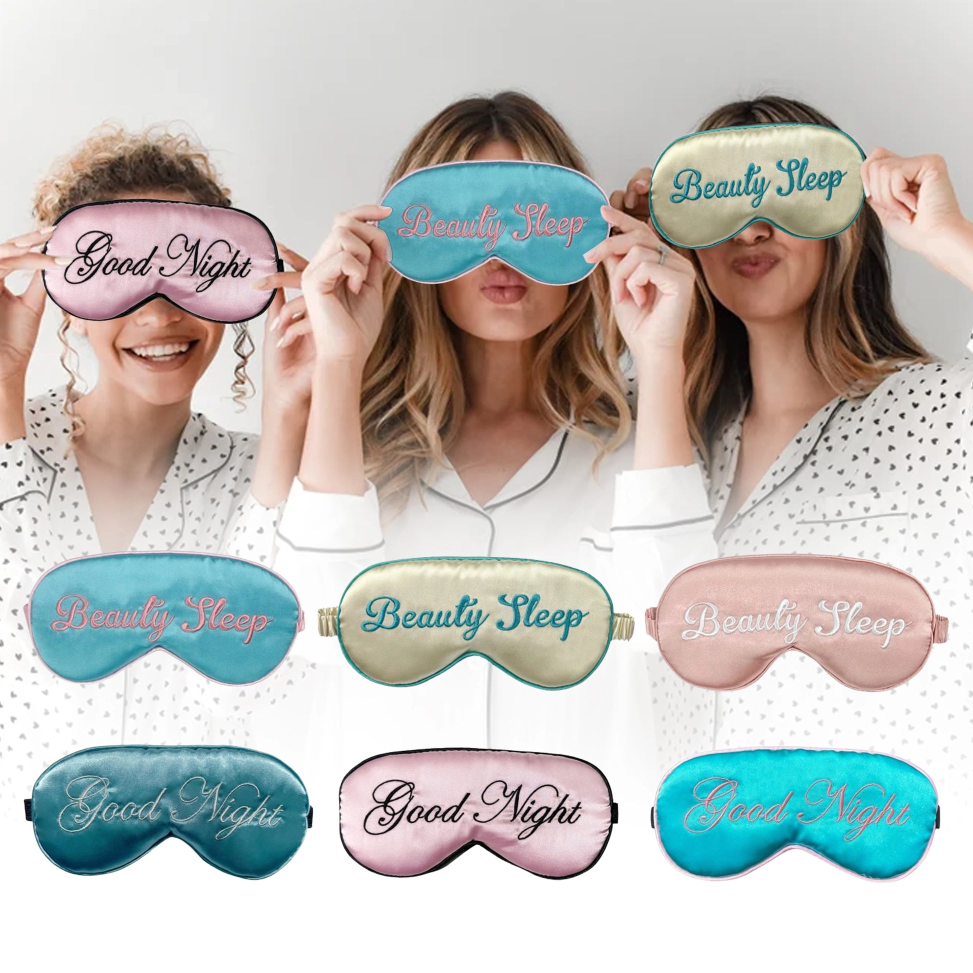 Beauty Schlafmaske | Weiche Doppelseitige Seiden-Augenabdeckung | Lichtblockierende Augenbinde mit Elastischem Band Kaufschwan®