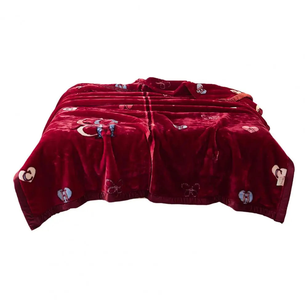 Extra Kuschelige Schwere Doppel-Lagige Flauschige Flanell-Decke mit Blumenmuster – Luxuriöser Überwurf für maximalen Komfort Kaufschwan® Motiv 5 Other