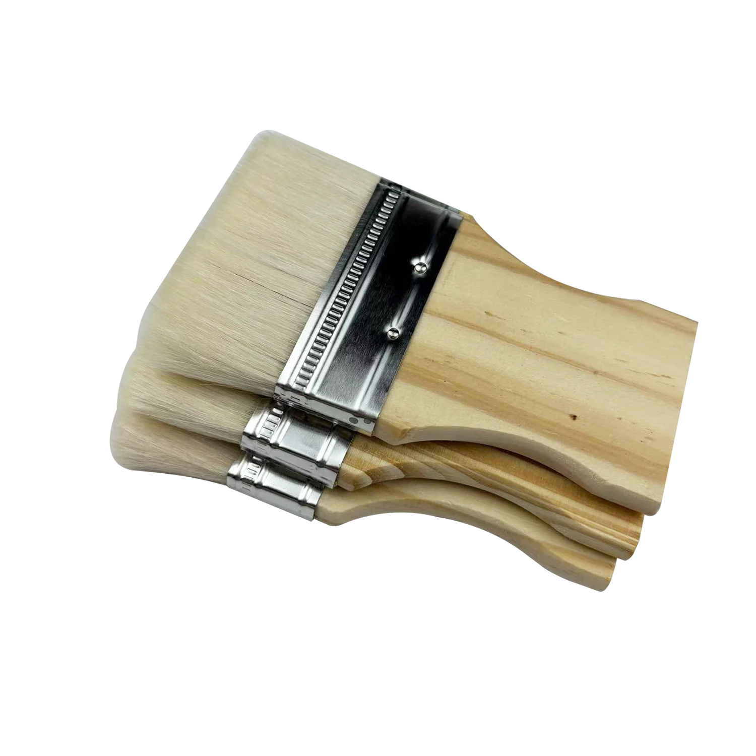 Hochwertiges Woll Flachpinsel Set – Holzgriff Pinsel für Öl- und Acrylmalerei Kaufschwan® 3 Stück