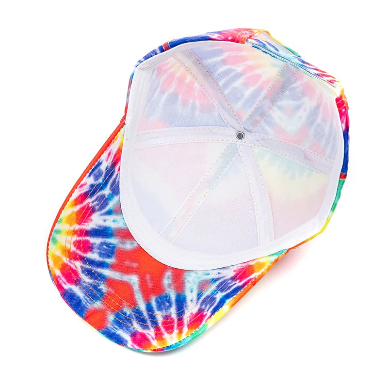 Neue Outdoor Freizeit Tie-Dye Kappe | Damen Regenbogen Bunte Baseballkappe | Streetwear Sommerhut Kaufschwan®