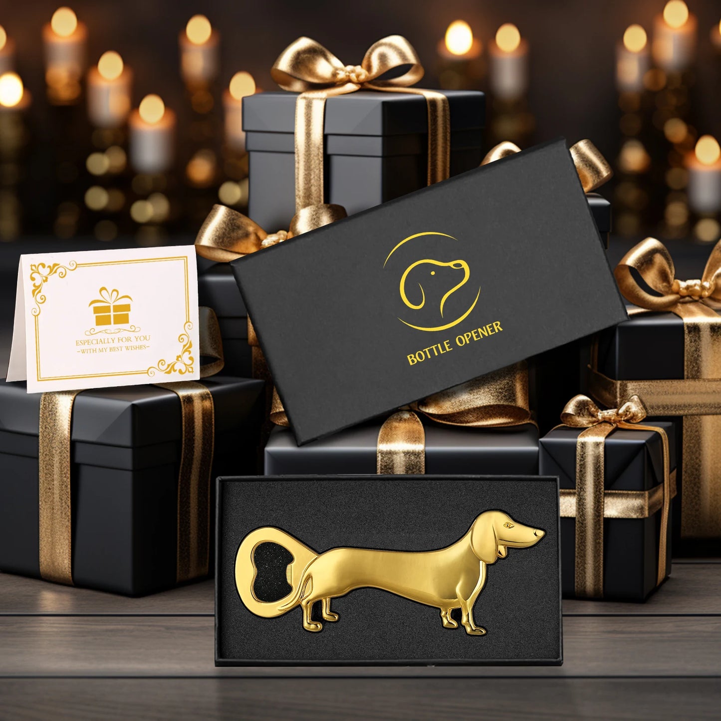 Dackel Flaschenöffner – Metall Hunde Design Geschenk für Männer Kaufschwan®