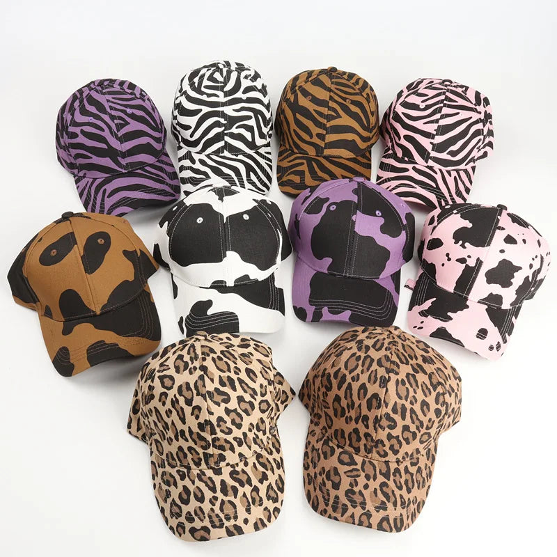Leopard Print Baumwoll Baseballkappe | Herren & Damen Snapback Hip Hop Hat | Frühling & Sommer Sonnenhut | Verstellbare Peaked Cap Kaufschwan®