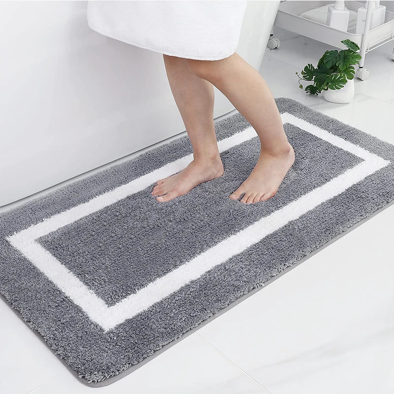 Weiche Saugfähige Badematte – Rutschfester, Schnelltrocknender Plüschteppich für Bad & Schlafzimmer Kaufschwan®