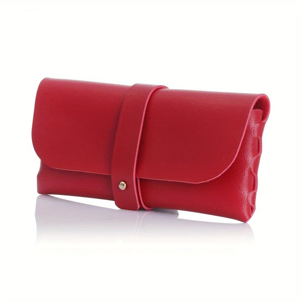 Faltbares Magnetisches PU Leder Brillenetui – Tragbare Brillentasche für Damen und Herren Kaufschwan® Rot