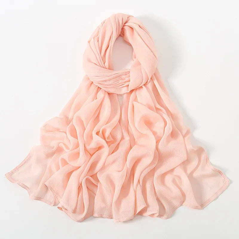 Damen Hijab Schal aus Baumwolle, Rayon & Modal – Großformat 190×85cm | Muslimisches Kopftuch, Eleganter Turban & Umschlagtuch