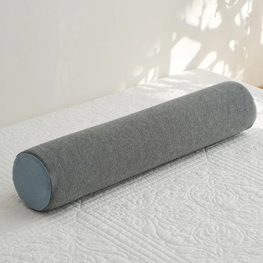 Multifunktionales Zylindrisches Latex Kissen – Orthopädisches Nackenkissen mit Reverse-Bow-Design zur Schlaf- & Haltungsverbesserung Kaufschwan® Grau 50x10cm