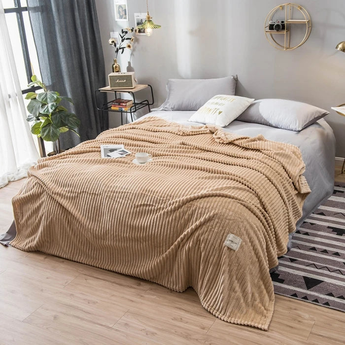 Flanell-Bettdecke – Weiche & Warme Kuscheldecke für Einzel-, Queen- & King-Size-Betten