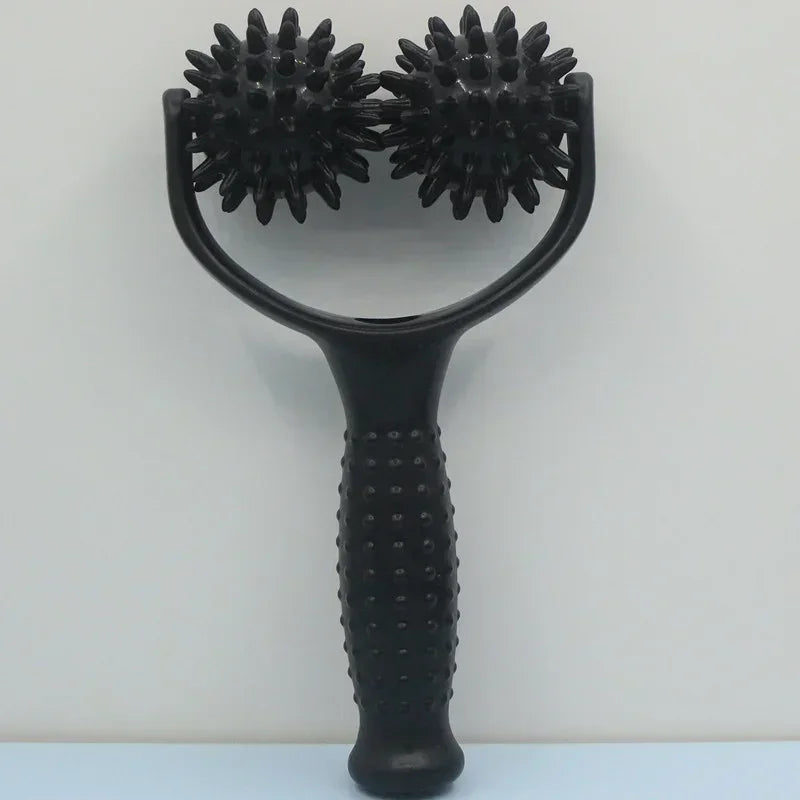 Stacheliger Massage-Rollenball | Triggerpunkt-Massager für Körper, Hände & Füße | Muskelentspannung & Akupressur-Stimulation Igelbälle Kaufschwan® Schwarz