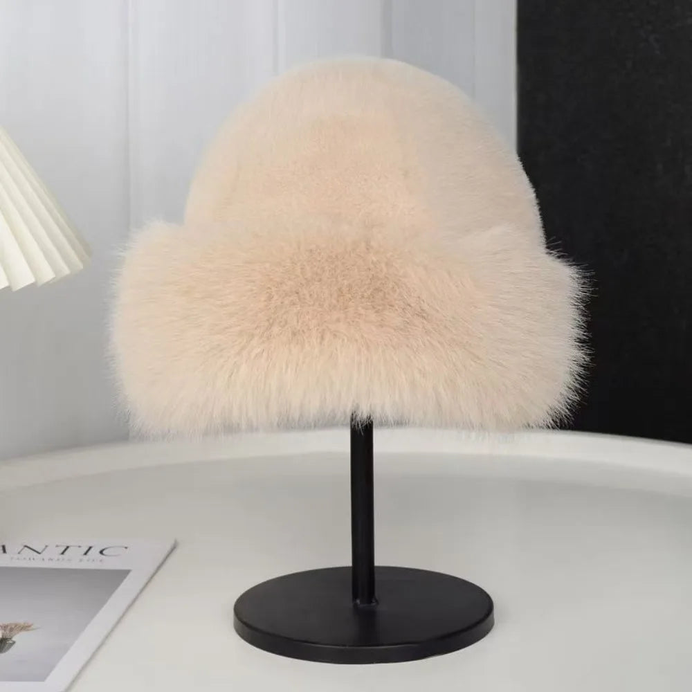 Damen Flauschige Mütze – Warme Wintermütze | Plüsch Mütze für Kalte Schneetage Kaufschwan®