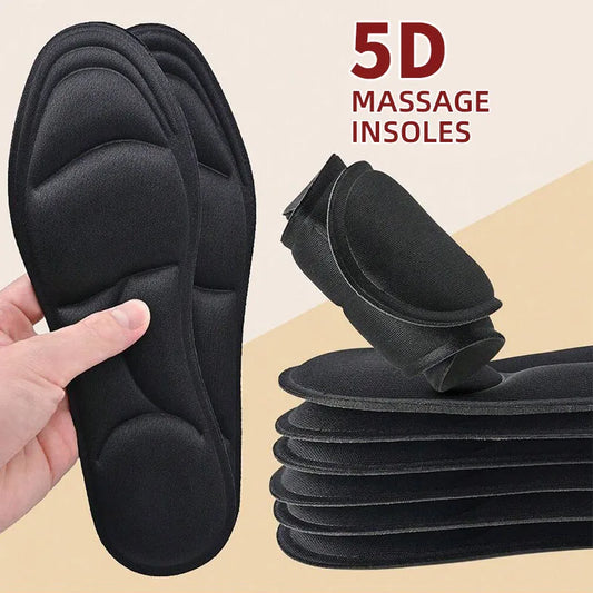5D Massage Memory Foam Einlegesohlen – Orthopädische Atmungsaktive Schuheinlagen | 1/2/4/16 Paar | Komfort für Sport, Arbeit & Alltag Kaufschwan®