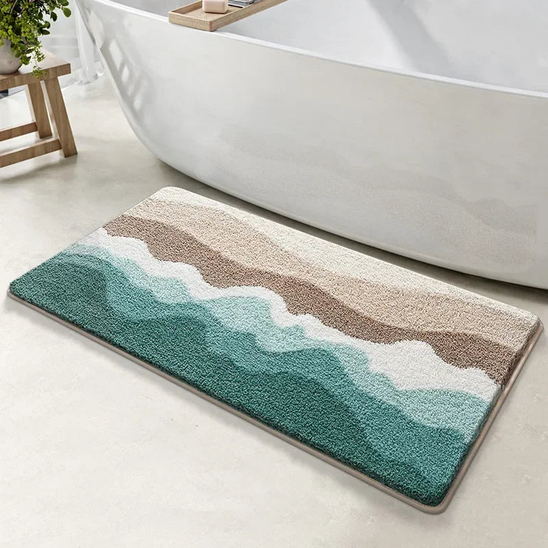 Super Saugfähige Badematte – Rutschfest, Schnell Trocknend, Weich & Pflegeleicht – Ideal für Bad & Dusche Kaufschwan® Grün 40x60cm