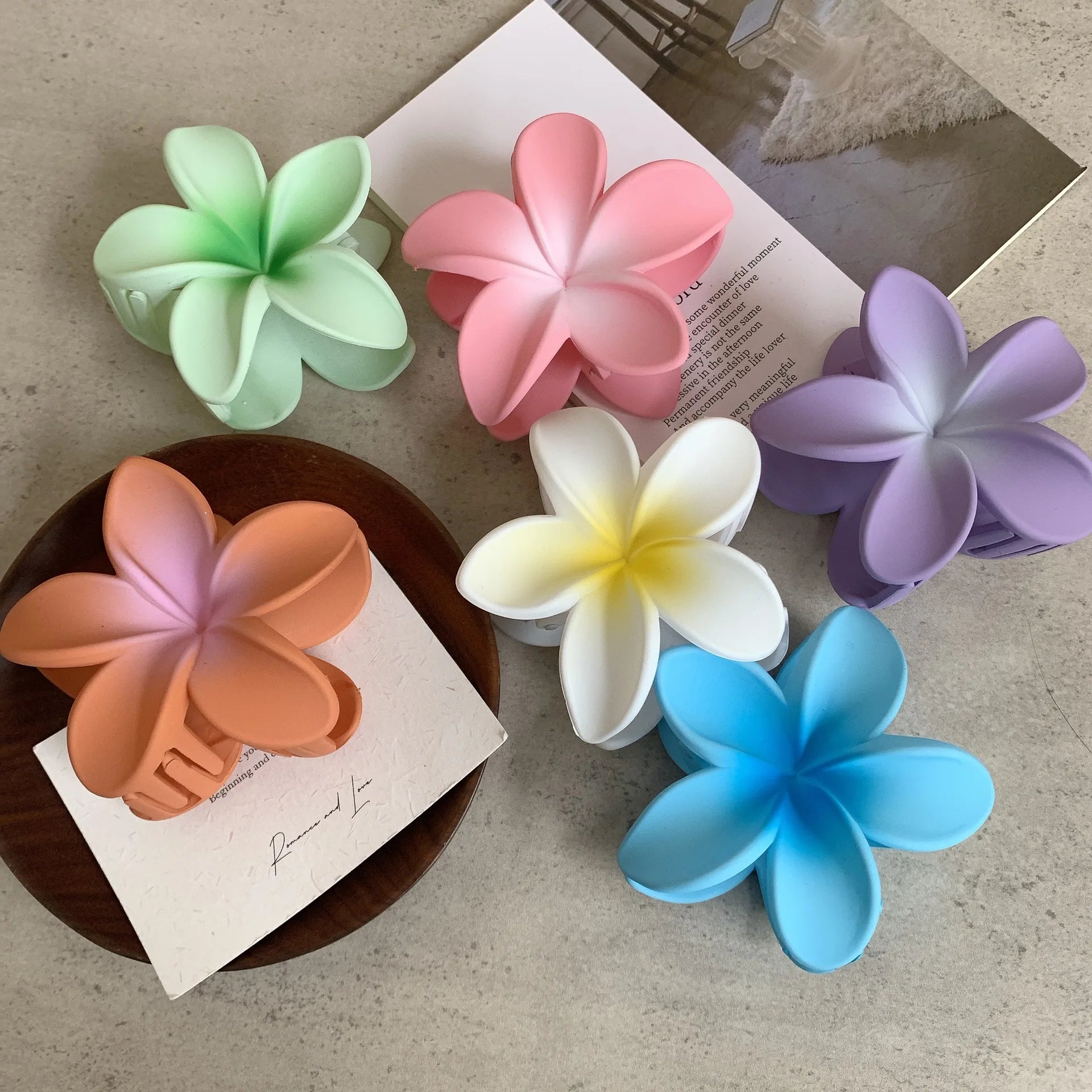 Bunte Blumen-Haarklammer – Sommer Strand Haarklammer Kaufschwan®