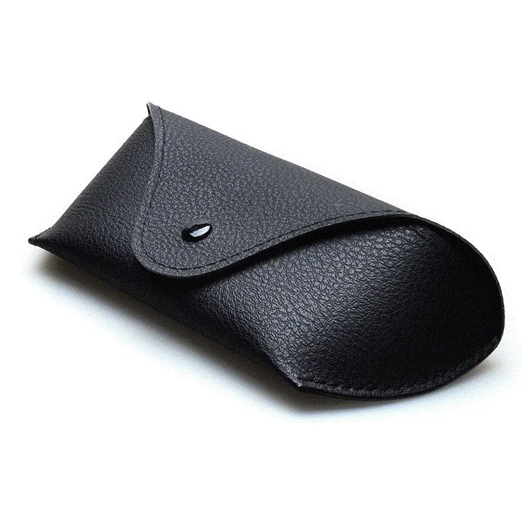 PU Leder Brillenetui mit Metallverschluss – Schutzetui für Sonnenbrillen und Lesebrillen für Damen und Herren Kaufschwan® Schwarz